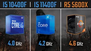 I5 10400F vs I5 11400F vs Ryzen 5 5600X  1080P 1440P amp 4K Benchmarks [upl. by Punak]