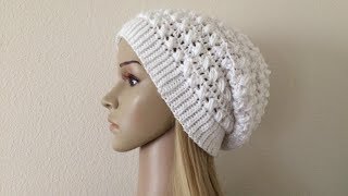 How To Crochet A Slouchy Hat Lilus Handmade Corner Video  200 [upl. by Newbold201]