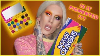 BOX OF CRAYONS EYESHADOW PALETTE Is It Jeffree Star Approved [upl. by Sugihara]