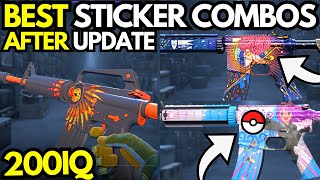 200IQ STICKER COMBOS in CS2 BEST Sticker Crafts After NEW Update [upl. by Treulich]