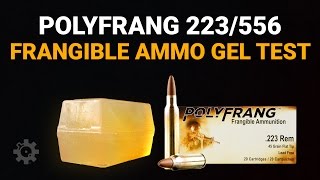 PolyFrang 223556mm Frangible Ammunition  Gel Test [upl. by Acebber567]