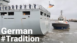 Tradition  EGV quotBonnquot läuft zu quotMuss i denn zum Städtele hinausquot aus Wilhelmshaven aus [upl. by Itida]