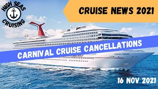 Cruise News 2021  Carnival Cancels Carnival Sunrise Cruises [upl. by Mcnally]