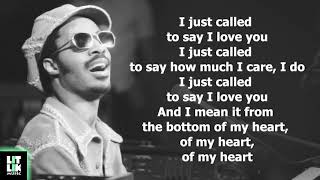 Stevie Wonder  I Just Called To Say I Love You Lyrics [upl. by Anayk525]