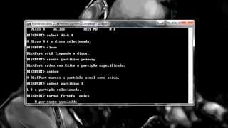 Criando pendrive bootável pelo CMD windows 7 [upl. by Ecirtahs]