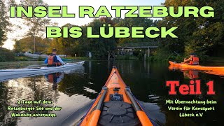 Kajak Kayak Tour Ratzeburg bis Lübeck I Die Wakenitz in der Dämmerung I Lübeck im Sonnenuntergang [upl. by Delsman]