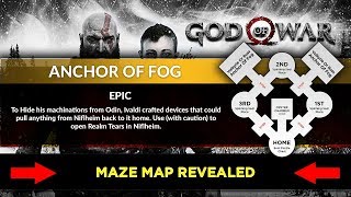 God Of War 4 Anchor Of Fog Guide  Niflheim Map Maze  Ivald’s Workshop [upl. by Yadsendew]