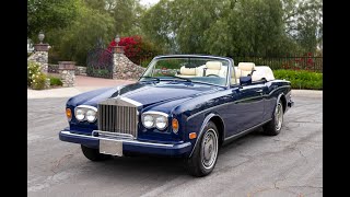 SOLD 1993 Ming Blue Rolls Royce Corniche IV Mulliner Park Ward Convertible with 4k miles [upl. by Pik]