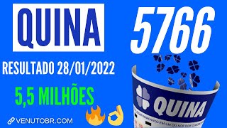 🍀 Resultado Quina 5766 [upl. by Eniarol]