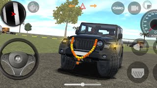 Dollar Song Modified Mahindra Black Thar  Indian Cars Simulator 3D Android gameplay new video [upl. by Piane]