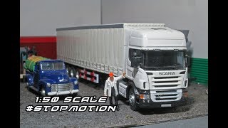 150  Trucking  Gas Station Diorama  Stopmotion [upl. by Oirramaj]