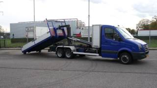 Volkswagen Crafter Trekker met oplegger CLIXSTAR  2 CONTAINERS Derks Autobedrijf [upl. by Blondie446]