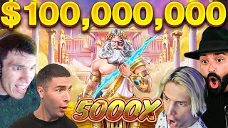 100 MILLION MAX WINS xQc Ayezee Trainwreckstv Roshtein [upl. by Nedarb]