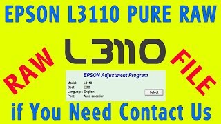 Epson L3110 Resetter Raw file Download [upl. by Akihsar]