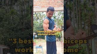 Three best bigger biceps workout at home💪youtubeshorts calisthenics workoutvideos trendingshorts [upl. by Gnat]