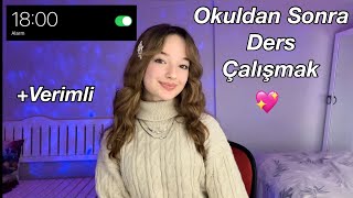 OKULDAN SONRA DERS ÇALIŞMAK💖verimli ders çalışmakbol sohbetli… [upl. by Solegna]