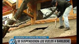 Visión Siete Volvieron las cenizas Se suspendieron los vuelos a Bariloche [upl. by Annalla]