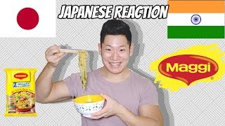 Japanese Try Indian Noodles quotMaggiquot  Japanese Reaction [upl. by Atteuqaj222]