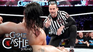 CM Punk costs Drew McIntyre the World Title in Scotland Clash at the Castle 2024 highlights [upl. by Thornie792]