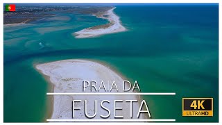 Praia da Fuseta Drone Footage HD  Algarve Portugal [upl. by Cud]