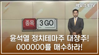 윤석열 정치테마주 대장주 OOOOOO를 매수하라  MBN골드 최현덕 매니저  종목 3GO 매일경제TV [upl. by Kiona]