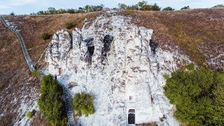 Церковь в скале  Дивногорье Воронеж  аэросъёмка [upl. by Ocirnor]