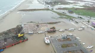 Paralia Floods December 1st 2022 flood greece pieria katerini [upl. by Ennalyrehc]