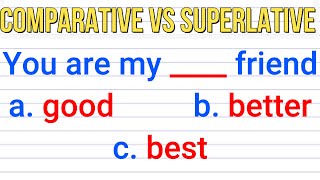 English Grammar Quiz Comparative vs Superlative Test English MasterClass [upl. by Robet]