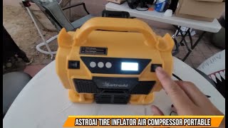 AstroAI Tire Inflator Air Compressor Portable [upl. by Jestude90]