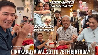 VAL SOTTO 78TH BIRTHDAY PINASAYA NI BOSSING VIC SOTTO SA KANTAHAN ❤️ KASABAY ANG APO SA BDAY [upl. by Noside263]