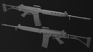 FN FAL 3D Modeling  Adding More Features [upl. by Nicolau]