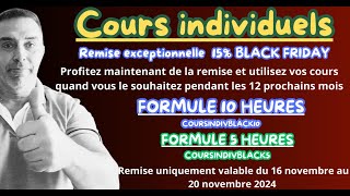 COURS INDIVIDUELS Remise exceptionnelle 15 Valable jusquau 20 novembre Liens et code description [upl. by Long]