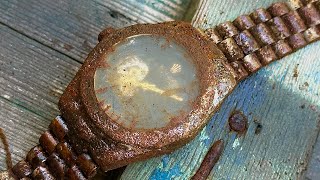 Restoration rusty old Rolex watches  Restore Rolex watches [upl. by Ocirema149]