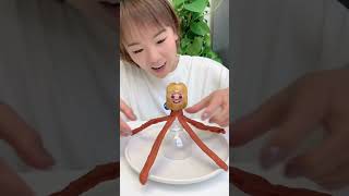 Octopus Kha Gayi 🥳 mini wood toy wood working art skill short cartoon viral trending [upl. by Duky878]