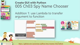 GUI with Python 005  ch03  Spy Name Chooser addon1 [upl. by Adaj93]