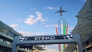 Spectacular Flyover at the 2020 Formula 1 Abu Dhabi GP with 787 Dreamliner  Etihad [upl. by Ynafetse]