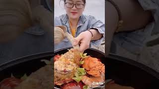 Chinese girls eating geoduck 🙀asmr eatingshow mukbang fyp fyp chinesefood [upl. by Holds]