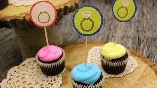 DIY Bridal Cupcake Toppers  FREE Printables [upl. by Akili]