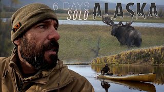 6 Days Solo Camping Canoeing amp Hunting in ALASKA [upl. by Enneiviv]