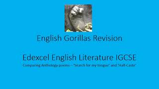 Edexcel English Literature Comparative Poetry Essay  Search for my Tongue and HalfCaste [upl. by Mosier674]