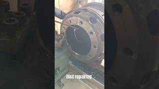 Disc repairing by lathe and weld mechanicalengineering automobile lathemachine welding ytshorts [upl. by Birmingham]