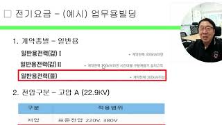 건물구분별 한전계약 관계 시설관리 전기안전관리자 전기실무 [upl. by Rossing]