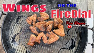 Grilled Wings using the FireDial Baffle Plate  Weber Kettle Cook [upl. by Rozina221]