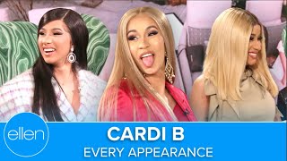 Every Time Cardi B Appeared on the Ellen Show [upl. by Epifano540]