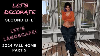 🍁 Second Life  Lets Decorate 2024 Fall Home Live Stream Part 5 🍁 [upl. by Arek]