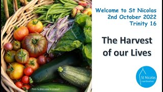 Harvest Sunday  St Nicolas Great Bookham 2 October 2022 10am [upl. by Notgnimer]