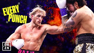 Logan Paul vs Dillon Danis  Every Punch [upl. by Ydnam]