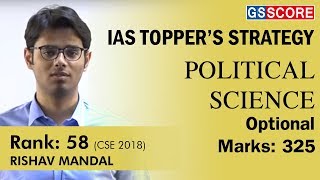 Rishav Mandal IAS Rank 58 CSE 2018  Political Science Optional Preparation Strategy [upl. by Lyell893]