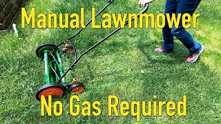 Scotts Manual Reel Push Mower Unboxing and Review  No Gas or Electric Required [upl. by Atnohsal]