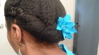 Roll Tuck and Pin Updo  Protective Hairstyle 10  4c Natural Hair [upl. by Lezti]